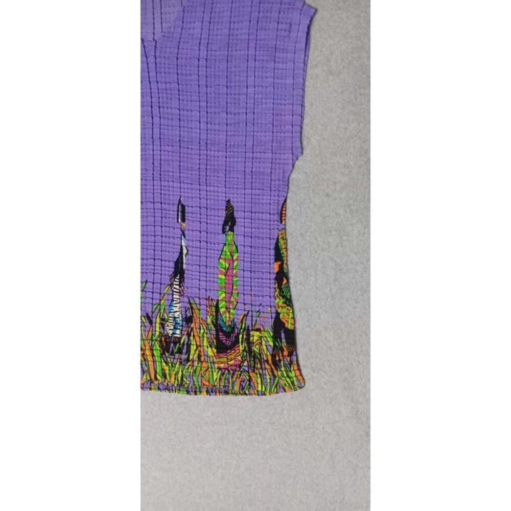 Shoreline Bohemian Women Crepe Texture Womens Size Medium Purple Sleeveless - Picture 6 of 11